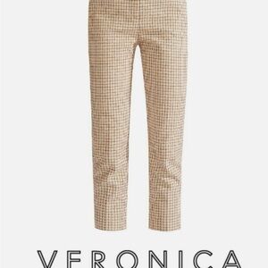 Veronica Beard “Reno” Plaid Cropped Pants - size 10